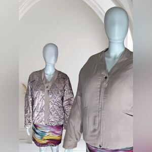 Anthropologie Kimchi Blue‎ Pink Map or Solid Oversized Reversible Jacket